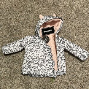 Animal printed winter jacket.